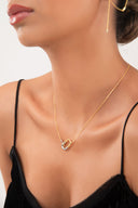 Gold 925 Sterling Silver Necklace with Link Detail 136