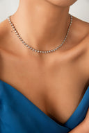 Silver Sharp pointed shiny 925 sterling silver necklace 15