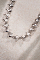 Silver Sharp pointed shiny 925 sterling silver necklace 15