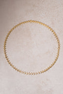 Gold Sharp pointed shiny 925 sterling silver necklace 15