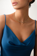 Gold Sharp pointed shiny 925 sterling silver necklace 15