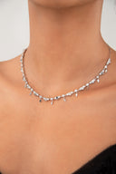 Silver Sparkling charm detailed 925 sterling silver necklace 175