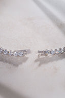 Silver Crystal stone detailed 925 sterling silver tennis necklace 80