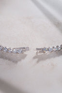 Silver Crystal stone detailed 925 sterling silver tennis necklace 80