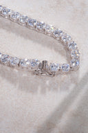 Silver Crystal stone detailed 925 sterling silver tennis necklace 81