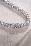Silver Crystal stone detailed 925 sterling silver tennis necklace 82