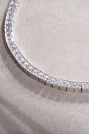 Silver Crystal stone detailed 925 sterling silver tennis necklace 83