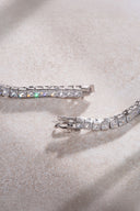 Silver Crystal stone detailed 925 sterling silver tennis necklace 83