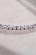 Silver Crystal stone detailed 925 sterling silver tennis necklace 84