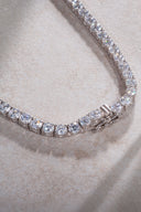 Silver Crystal stone detailed 925 sterling silver tennis necklace 84