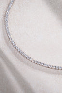 Silver Crystal stone detailed 925 sterling silver tennis necklace 85