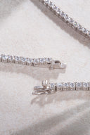 Silver Crystal stone detailed 925 sterling silver tennis necklace 85