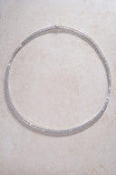 Silver Crystal stone detailed 925 sterling silver tennis necklace 86