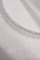 Silver Crystal stone detailed 925 sterling silver tennis necklace 87