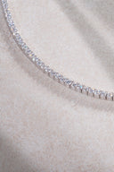 Silver Crystal stone detailed 925 sterling silver tennis necklace 87