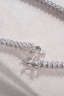 Silver Crystal stone detailed 925 sterling silver tennis necklace 87