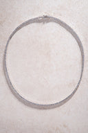 Silver Crystal stone detailed 925 sterling silver tennis necklace 88