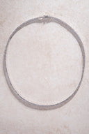 Silver Crystal stone detailed 925 sterling silver tennis necklace 88