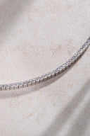 Silver Crystal stone detailed 925 sterling silver tennis necklace 88