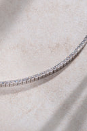 Silver Crystal stone detailed 925 sterling silver tennis necklace 88
