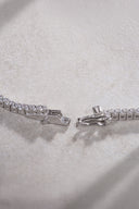 Silver Crystal stone detailed 925 sterling silver tennis necklace 88