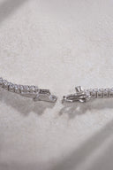 Silver Crystal stone detailed 925 sterling silver tennis necklace 88