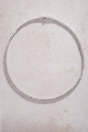 Silver Crystal stone detailed 925 sterling silver tennis necklace 89