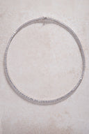 Silver Crystal stone detailed 925 sterling silver tennis necklace 89