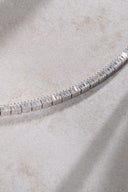 Silver Crystal stone detailed 925 sterling silver tennis necklace 89