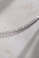 Silver Crystal stone detailed 925 sterling silver tennis necklace 89
