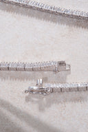 Silver Crystal stone detailed 925 sterling silver tennis necklace 89