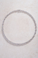 Silver Crystal stone detailed 925 sterling silver tennis necklace 90