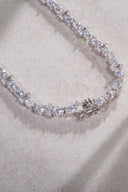 Silver Crystal stone detailed 925 sterling silver tennis necklace 90