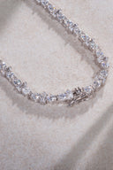 Silver Crystal stone detailed 925 sterling silver tennis necklace 90