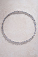 Silver Crystal stone detailed 925 sterling silver tennis necklace 92