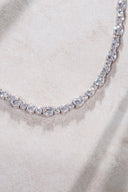 Silver Crystal stone detailed 925 sterling silver tennis necklace 92