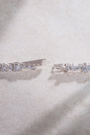 Silver Crystal stone detailed 925 sterling silver tennis necklace 92