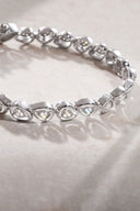 Silver Baguette stone 925 sterling silver bracelet 19