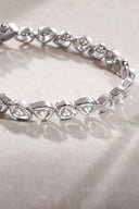 Silver Baguette stone 925 sterling silver bracelet 19