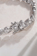 Silver Baguette stone 925 sterling silver bracelet 19