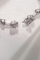 Silver 925 sterling silver bracelet with baguette and crystal stone details 21