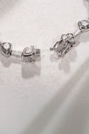 Silver 925 sterling silver bracelet with baguette and crystal stone details 21