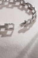 Silver 925 sterling silver bracelet with ring detail 22