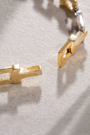 Gold 925 sterling silver bracelet with ring detail 22