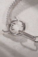 Silver 925 sterling silver chain and crystal stone detailed bracelet 23