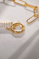 Gold 925 sterling silver chain and crystal stone detailed bracelet 23