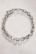 Silver 925 sterling silver bracelet with ring and stone details 26