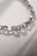 Silver 925 sterling silver bracelet with ring and stone details 26