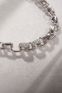 Silver 925 sterling silver bracelet with ring and stone details 26