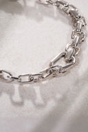 Silver 925 sterling silver bracelet with ring and stone details 26